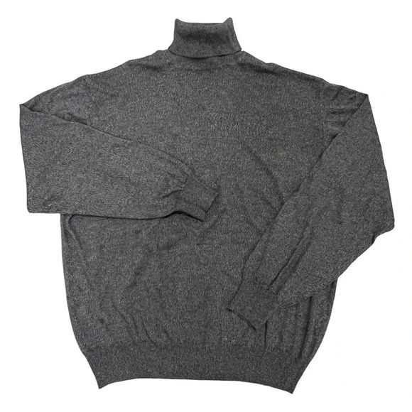 Pronto Uomo Other - Pronto Uomo Firenze Italian Cotton Tuttle Neck Long Sleeve Men’s Sweater Grey L